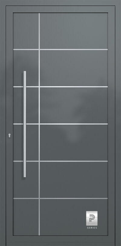 2162 H1 RAL7012 100 premium aluminium entry door infill panels