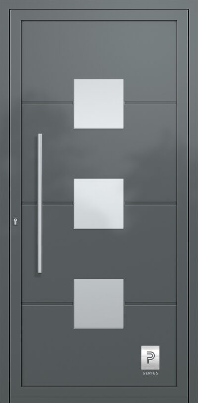 2311 A RAL7012 80 premium aluminium entry door infill panels