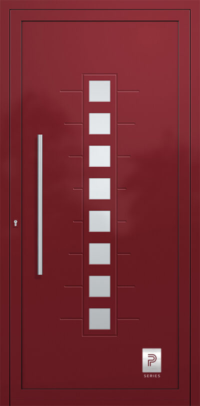 2318 A RAL3004 80 premium aluminium entry door infill panels