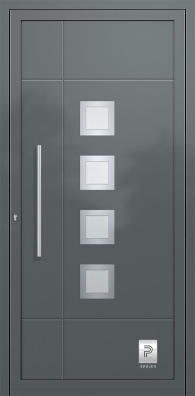 2320 H1 A RAL7012 65 premium aluminium entry door infill panels