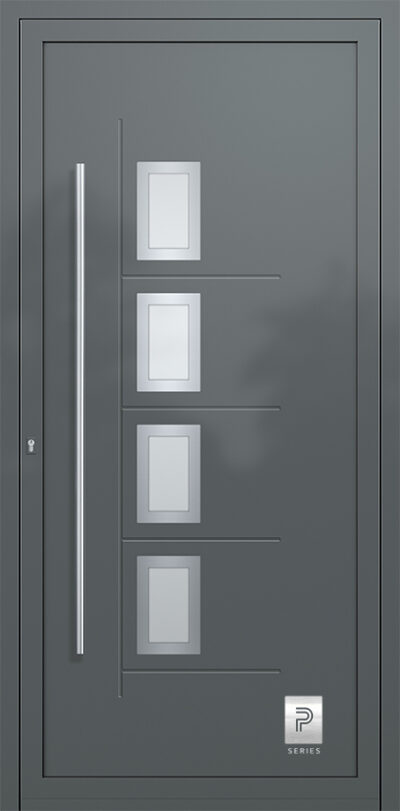 2322 H1 A RAL7012 120 premium aluminium entry door infill panels