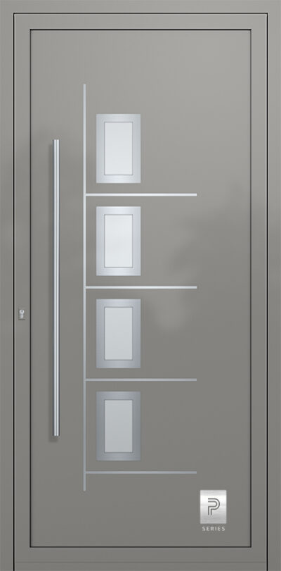 2322 H2 A RAL9007 120 premium aluminium entry door infill panels