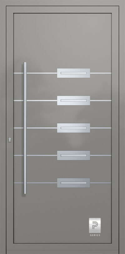 2327 H2 A RAL9007 120 premium aluminium entry door infill panels