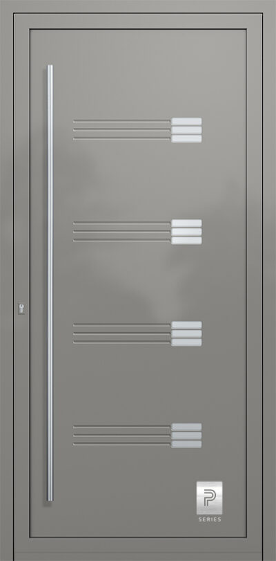 2330 A RAL9007 180 premium aluminium entry door infill panels