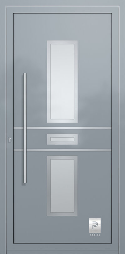 2340 H2 A RAL7001 100 premium aluminium entry door infill panels