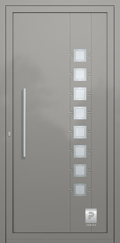 2343 H1 A RAL9007 65 premium aluminium entry door infill panels