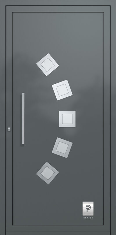 2345 H1 A RAL7012 50 premium aluminium entry door infill panels