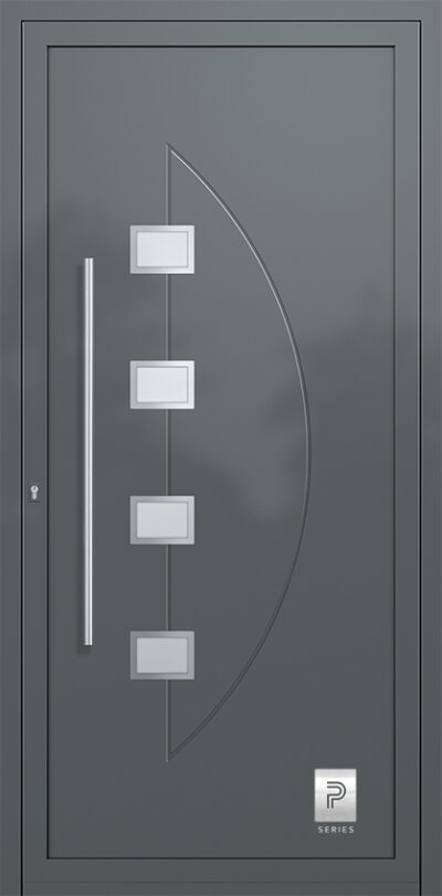 2353 H1 A RAL7012 100 premium aluminium entry door infill panels