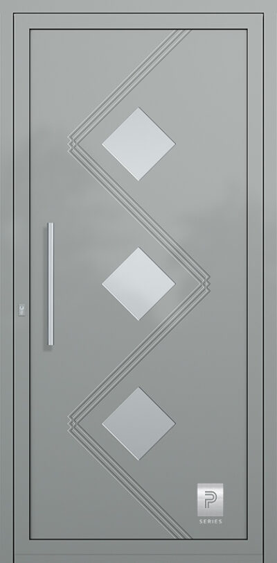 2363 A RAL7042 65 premium aluminium entry door infill panels