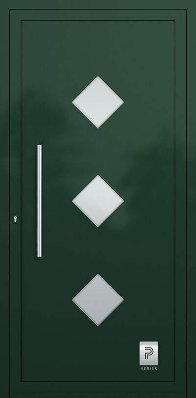 2404 A RAL6009 65 premium aluminium entry door infill panels