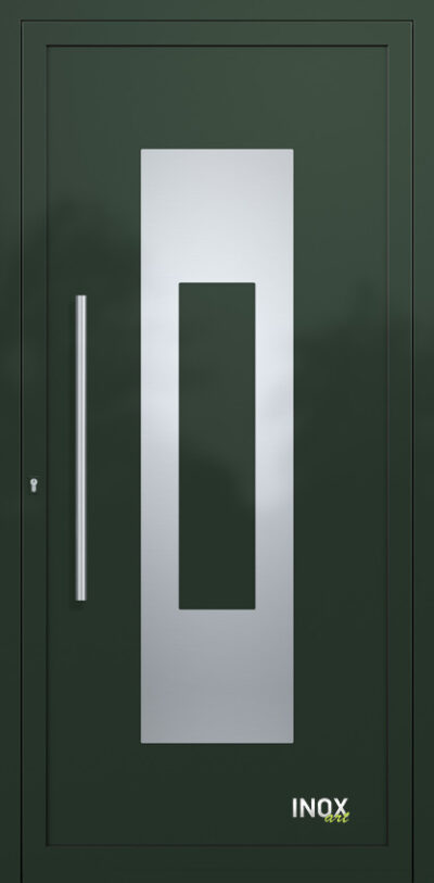 4190 RAL6009 160 inox panel alouminiou portas eisodou