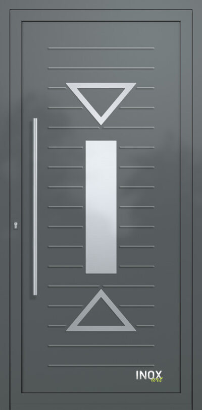 4700 RAL7012 100 inox panel alouminiou portas eisodou