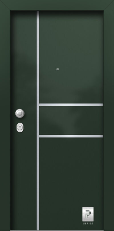 40.2145 H1 RAL6009 porta asfaleias metaliki