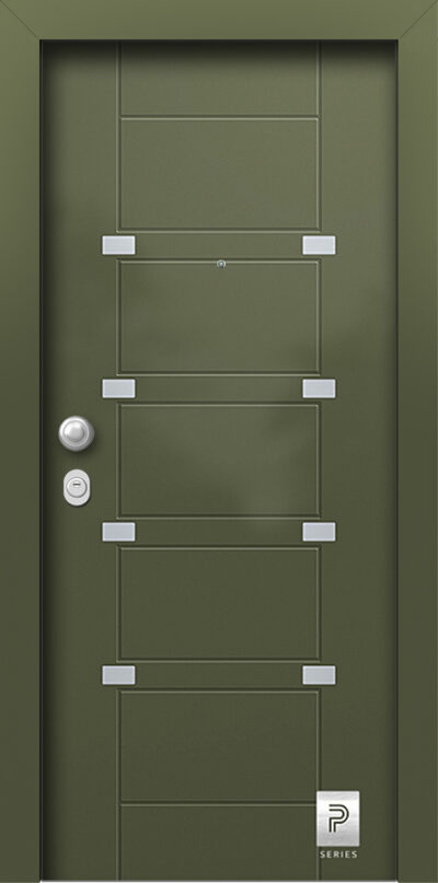 40.2150 H1 RAL6003 porta asfaleias metaliki