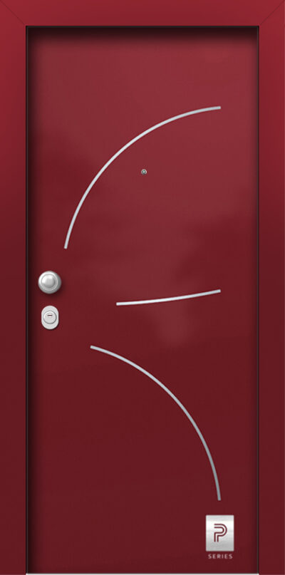 40.2160 H1 RAL3004 porta asfaleias metaliki