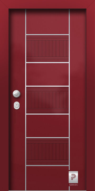 40.2168 H1 RAL3004 porta asfaleias metaliki