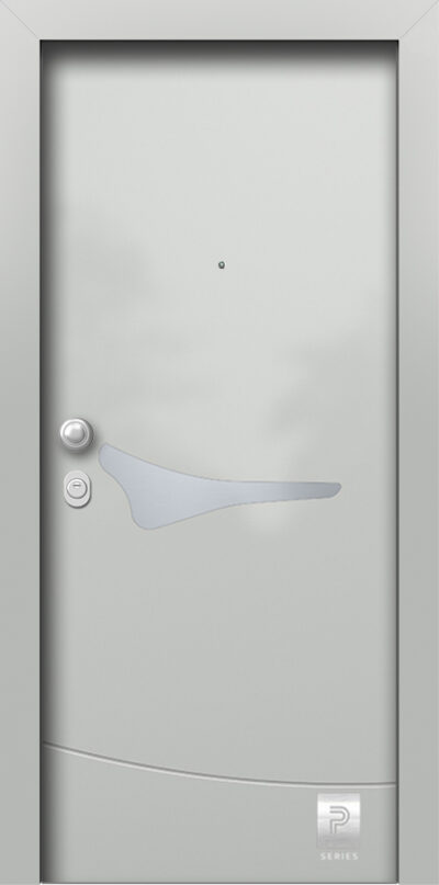 40.2181 H1 RAL7035 porta asfaleias metaliki