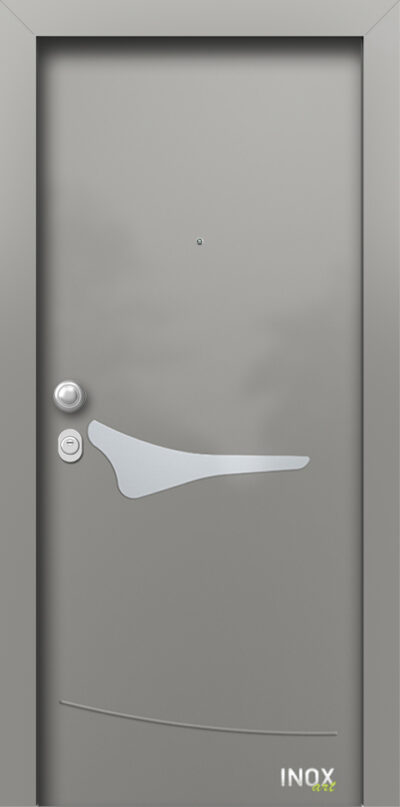 40.4000 RAL9007 porta asfaleias metaliki