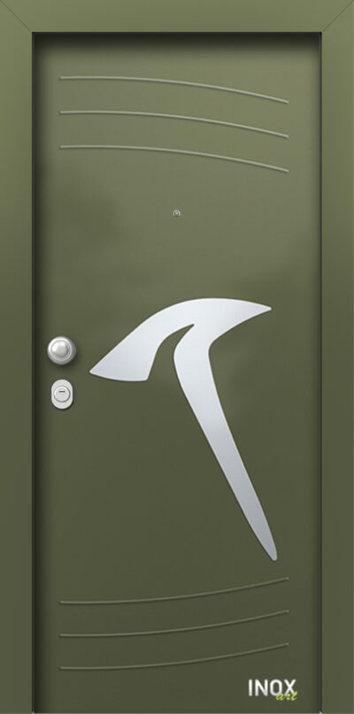 40.4040 RAL6003 porta asfaleias metaliki