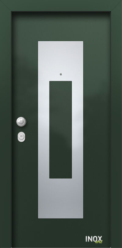 40.4190 RAL6009 porta asfaleias metaliki