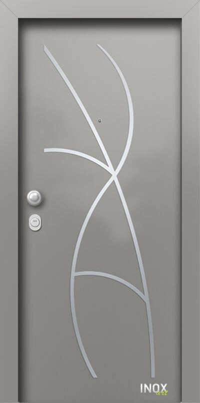 40.4380 RAL9007 porta asfaleias metaliki