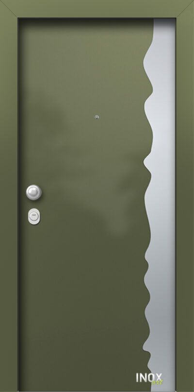 40.4420 RAL6003 porta asfaleias metaliki