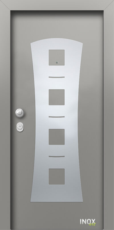 40.4560 RAL9007 porta asfaleias metaliki