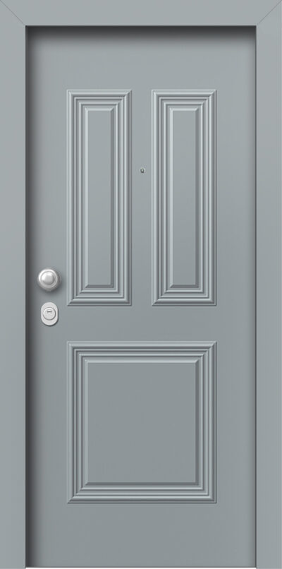 40.8030 RAL7040 paradosiaka porta asfaleias alouminiou