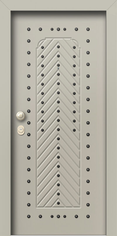 40.8840M RAL7032 Venezia porta asfaleias alouminiou