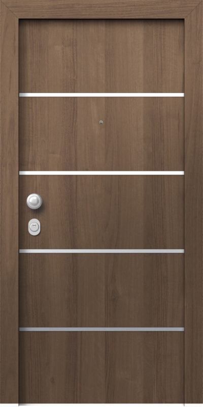 40.9160 Walnut laminate porta asfaleias metaliki