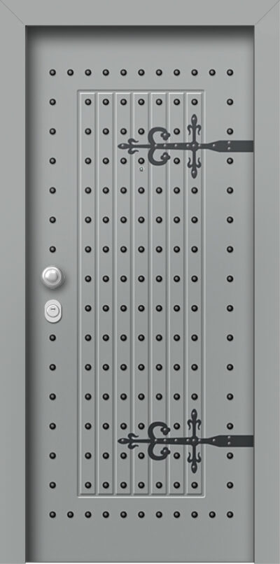 40.8830M RAL7040 Venezia porta asfaleias alouminiou